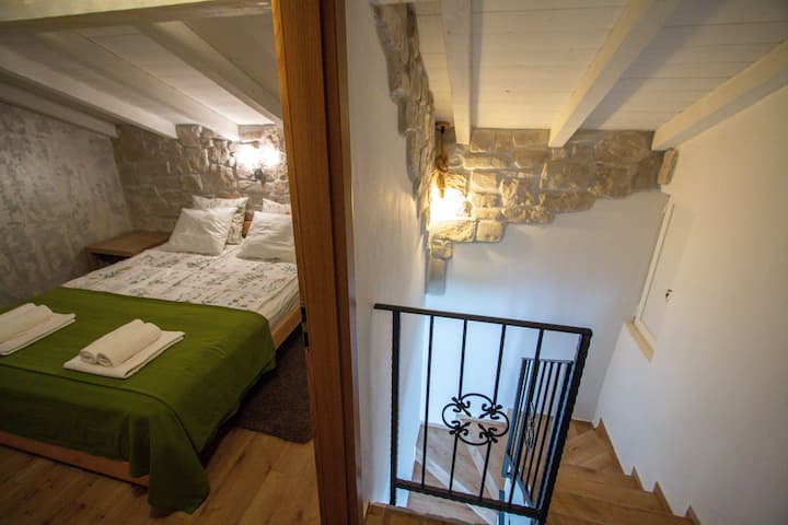 Bedroom with a double bed