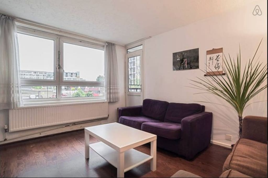 Spacious living room to chill after a long day visiting London