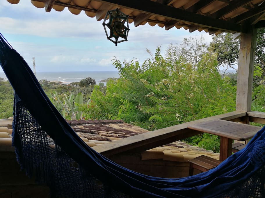 Deliciosa varanda com vista para o mar e Rio de Contas