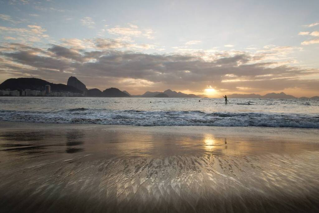 Por do sol em Copacabana