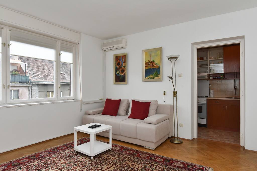 Living room with sofa bed