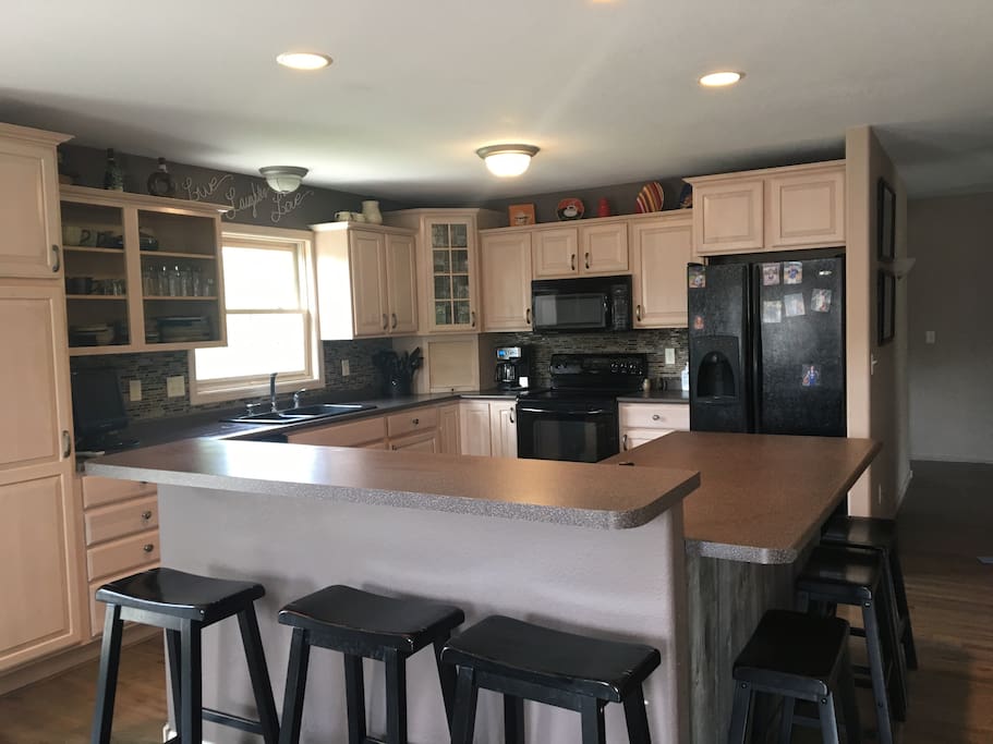 View into kitchen