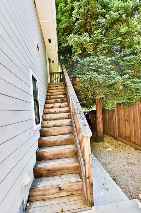 Important Note: There is a flight of stairs to the Private Entry of the Upper Room.
