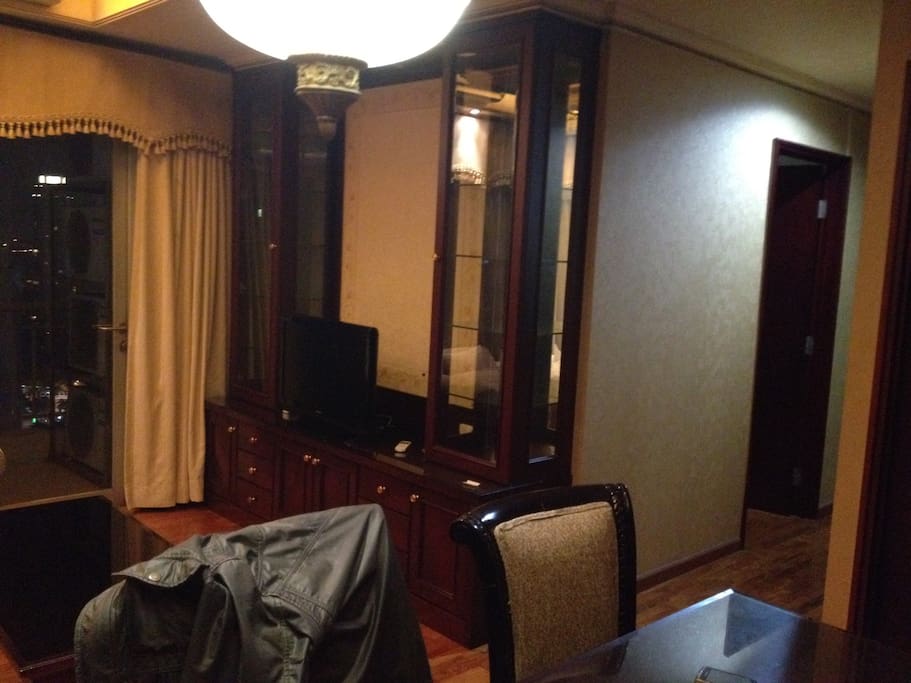 Living room and hall to rooms