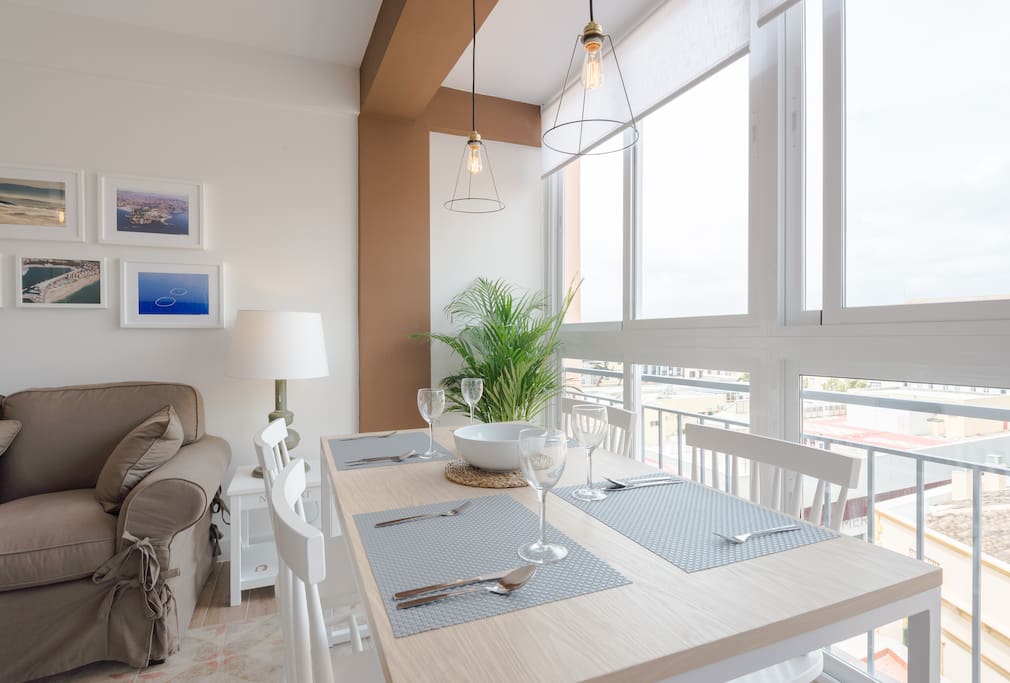 Dining Area with a fully equipped kitchen