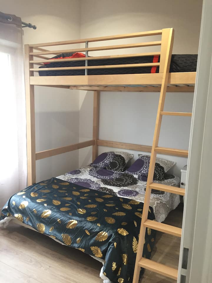 2 dormitorios en el piso 2 camas dobles