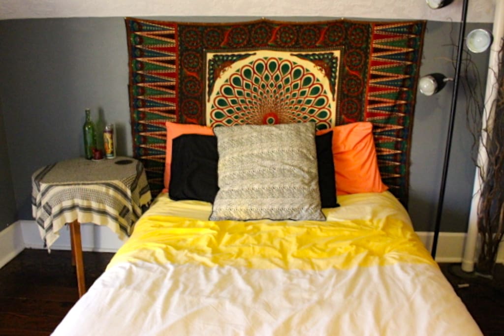 The bed is on the softer side..super comfy.