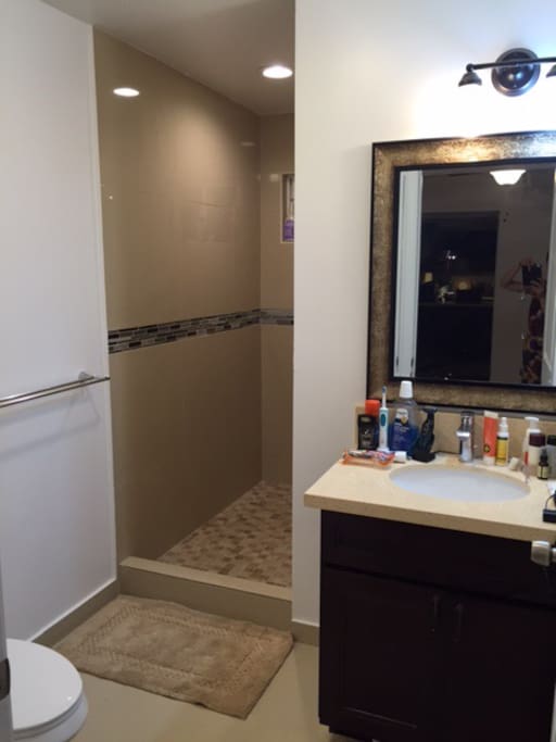 This is a clean bathroom