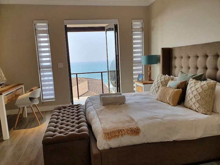 Stunning views of the blue ocean from main bedroom