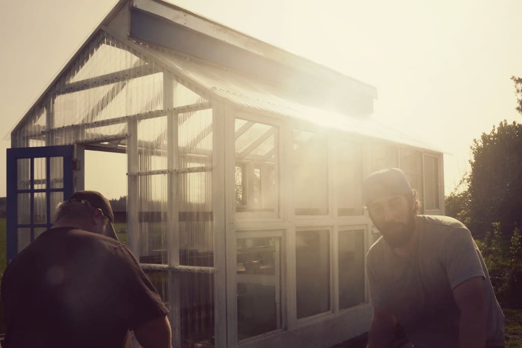 The greenhouse, almost finished.
