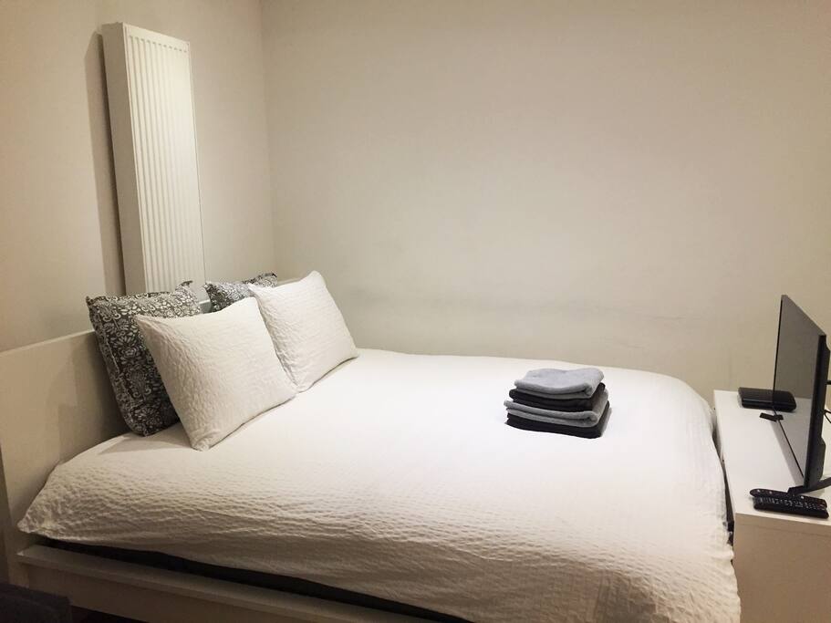 Comfortable king size bed.
