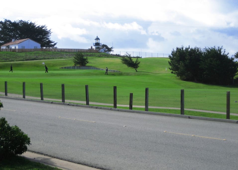 Front Porch view toward 18th Green & Lighthouse