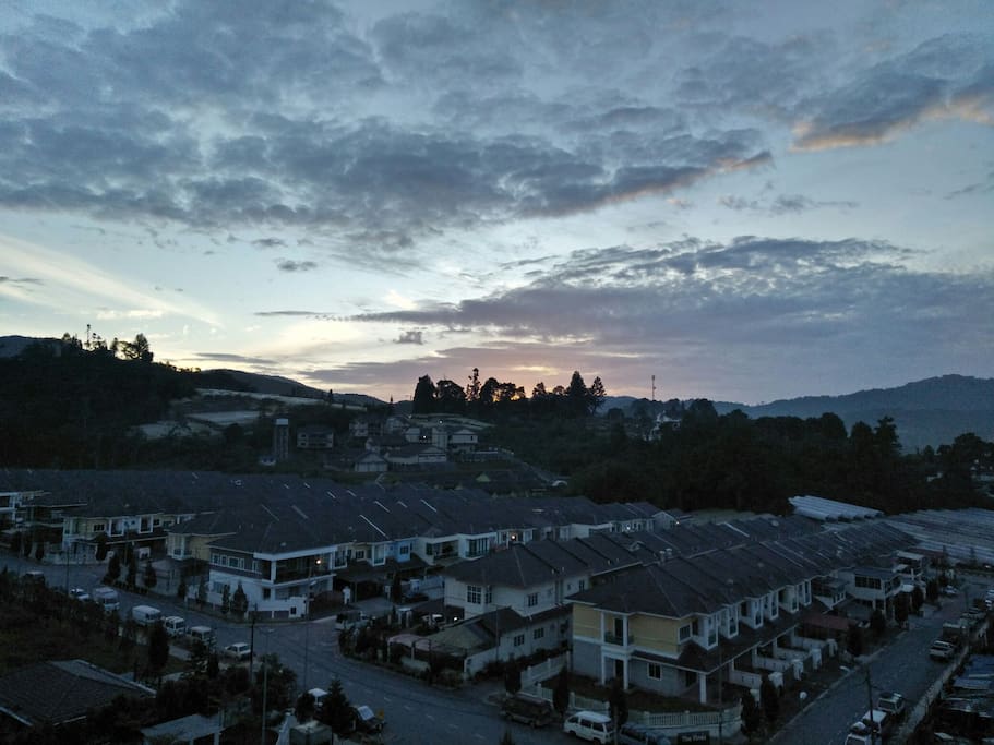 Sunset over the hills ...