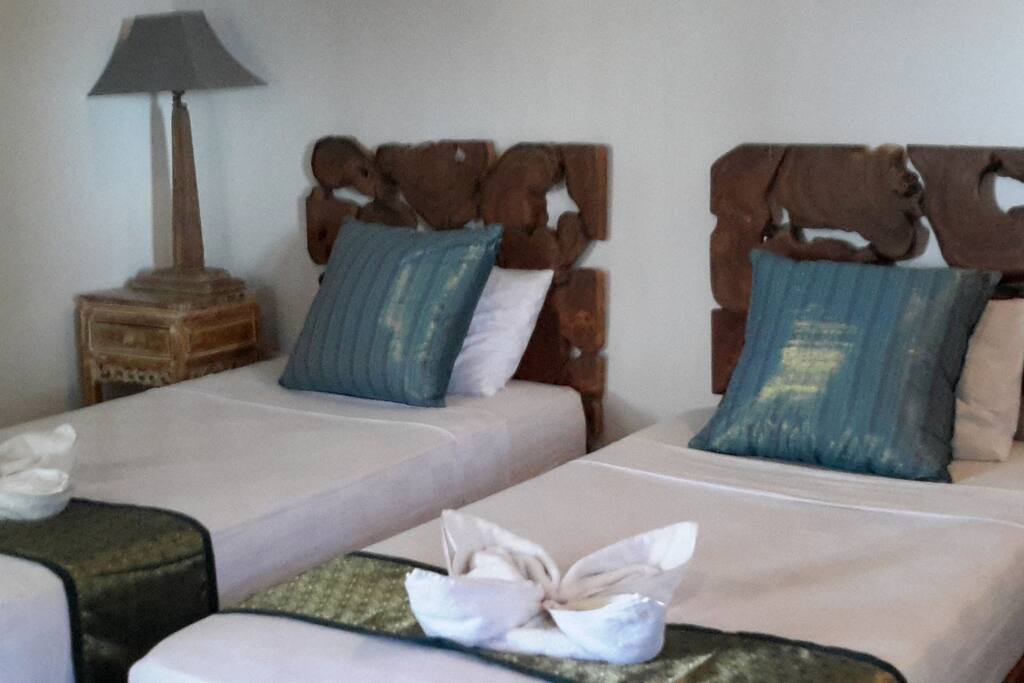 Twin beds.