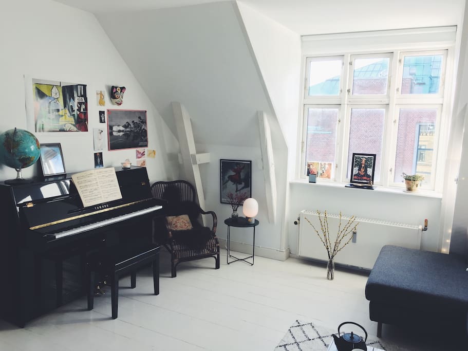 The cozy corner of the living room
