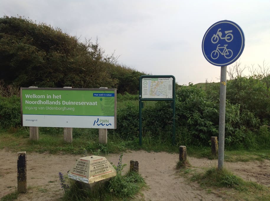 Toegang voor de wandelaar of fietser.
