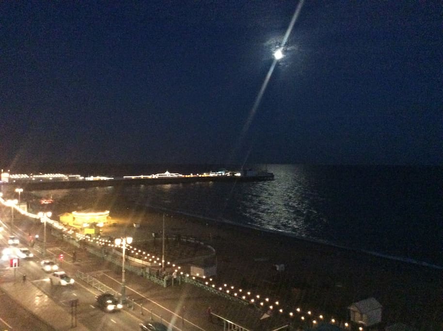 Terrace view at night