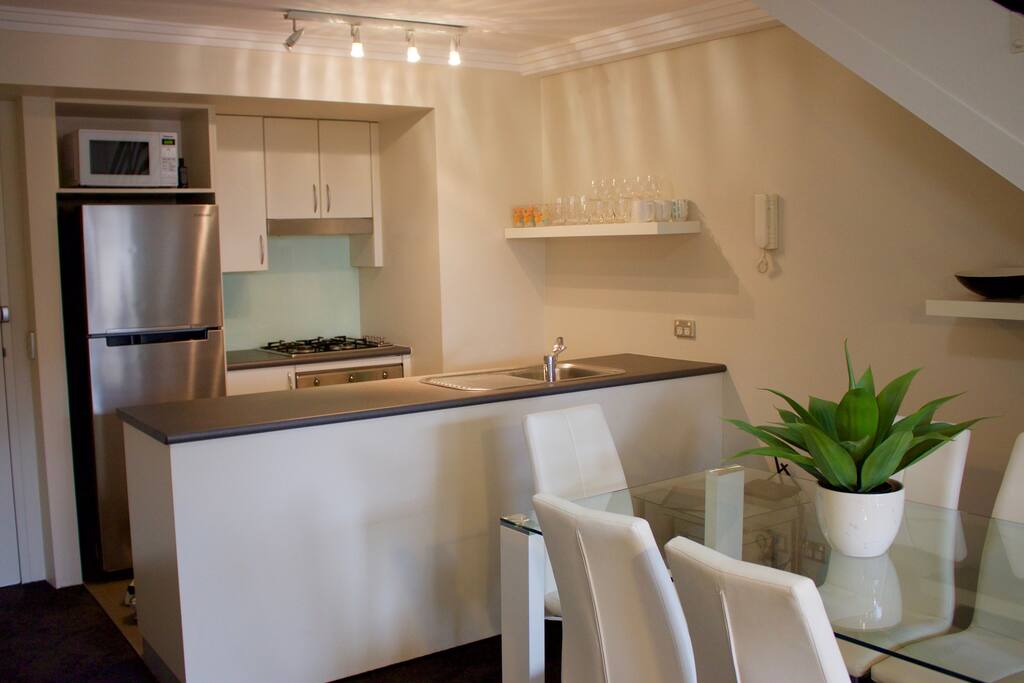 Fully equipped kitchen and large dining table