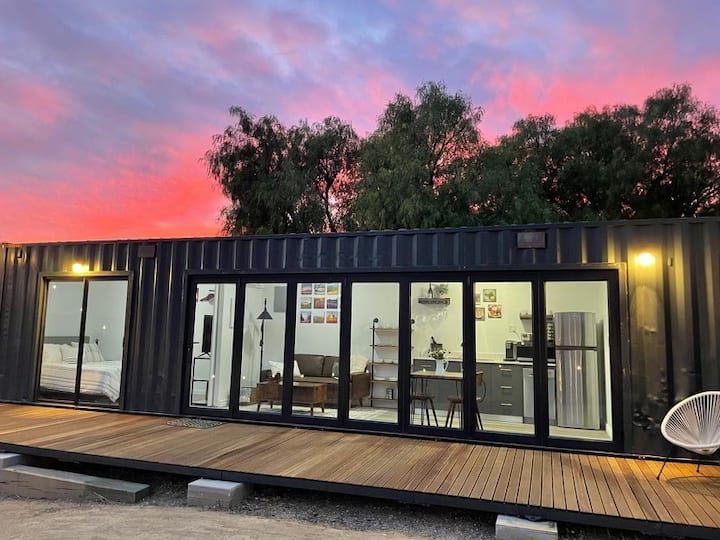 Black Box Shipping Container Home in Yucca Valley CA, USA 