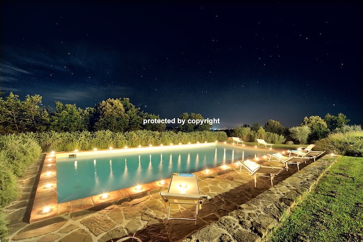 Lux Stone Villa saltwater Pool near Siena