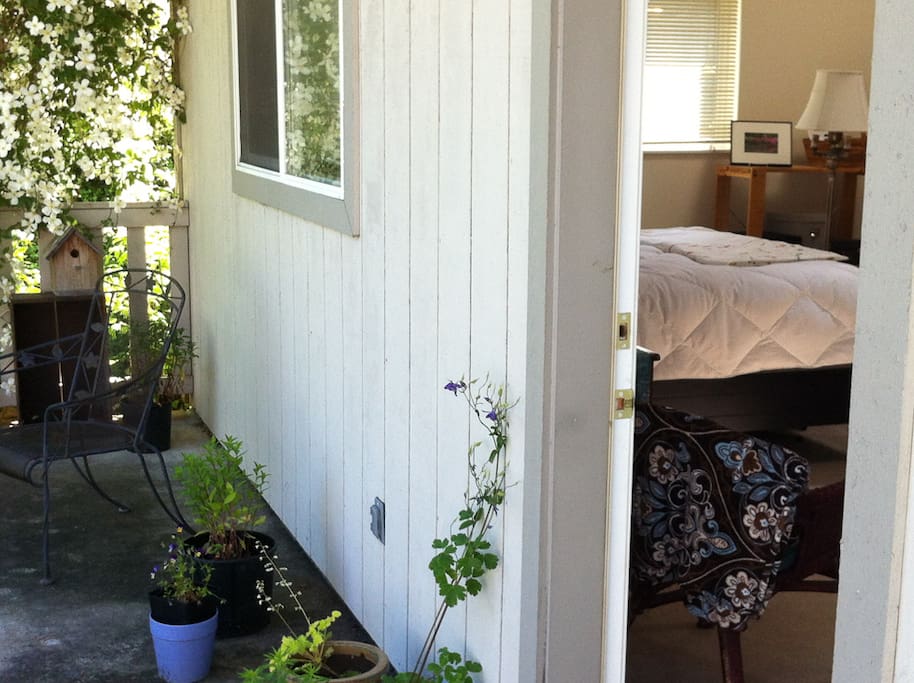 Doorway to private studio