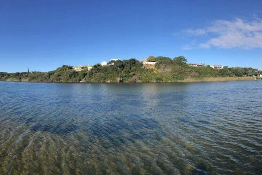 Lagoon opposite the studio
