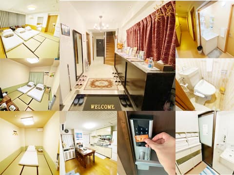 [One-floor] 3 Japanese-style rooms ♪  8 people
