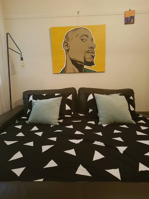Sofa bed forms 2 single beds or a king