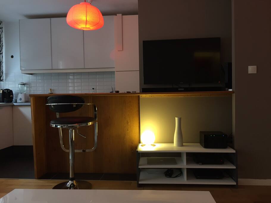 Cuisine vue du salon