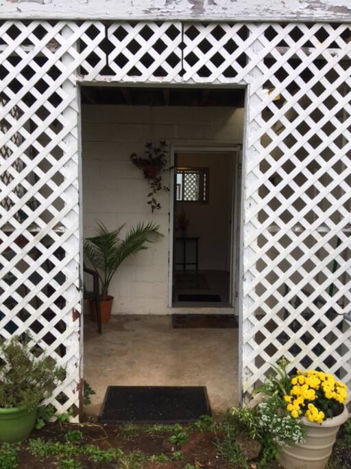 Outside entrance to apartment