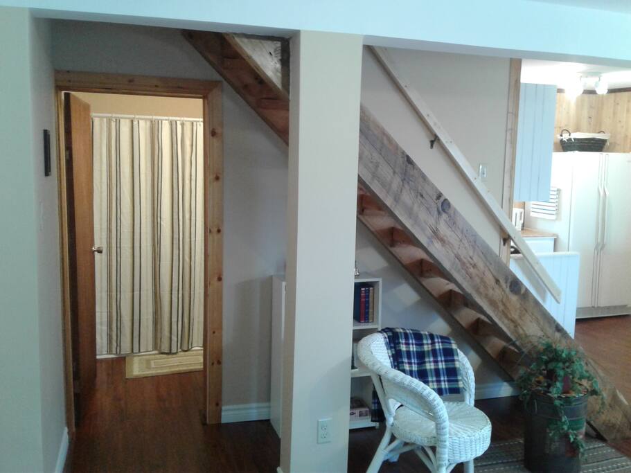 Main floor nook under the wonderful staircase