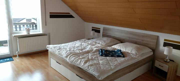 Bedroom 1 with double bed