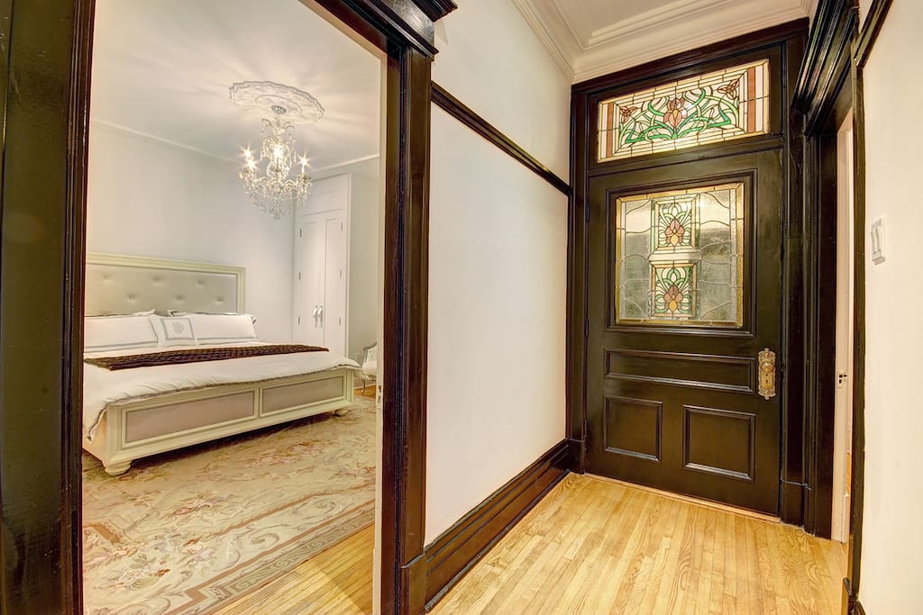 100 year old stain glass door