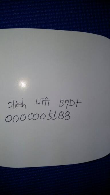 wifi : olleh wifi B7DF
password : 0000005588