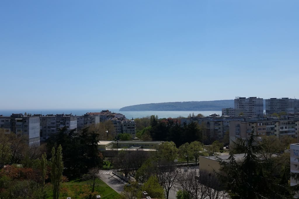 View of the sea and the famous cape Galata
