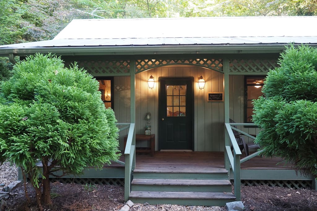 Front door of cottage