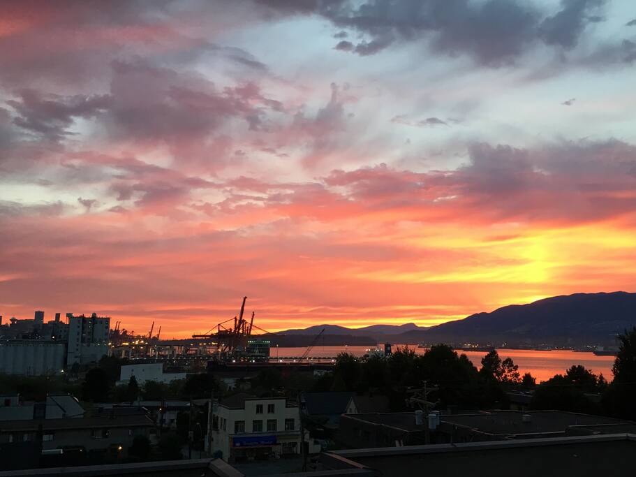 Sunsets from building