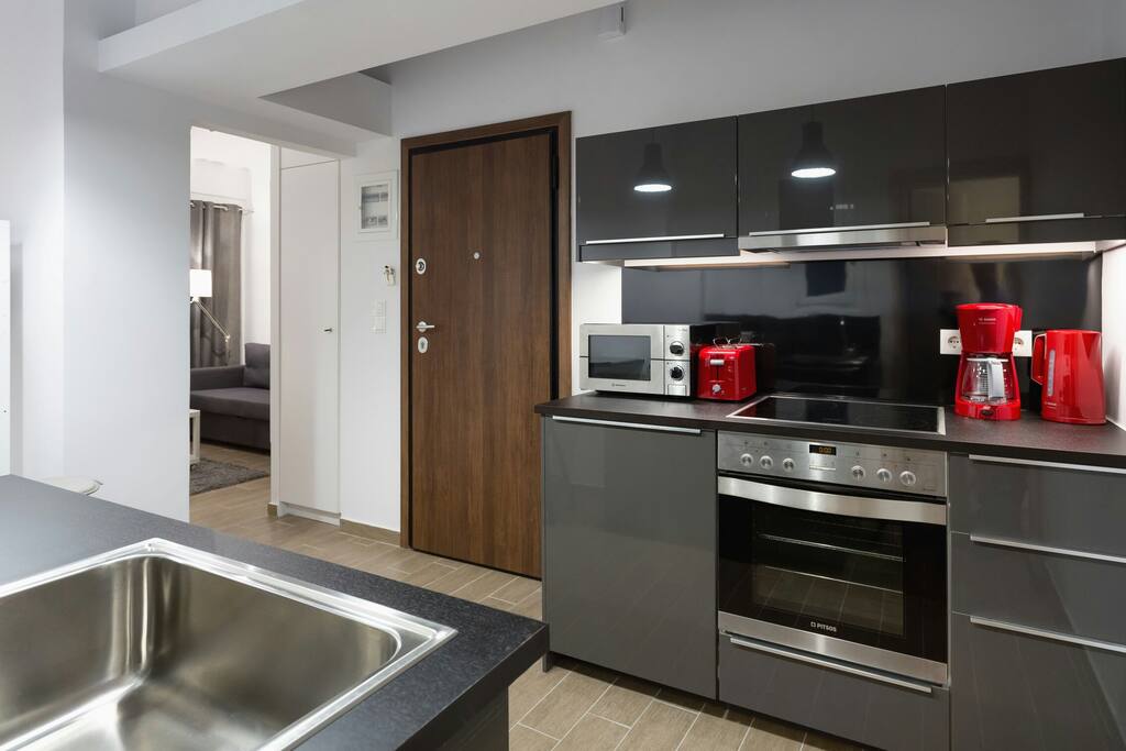 kitchen with all the appliances