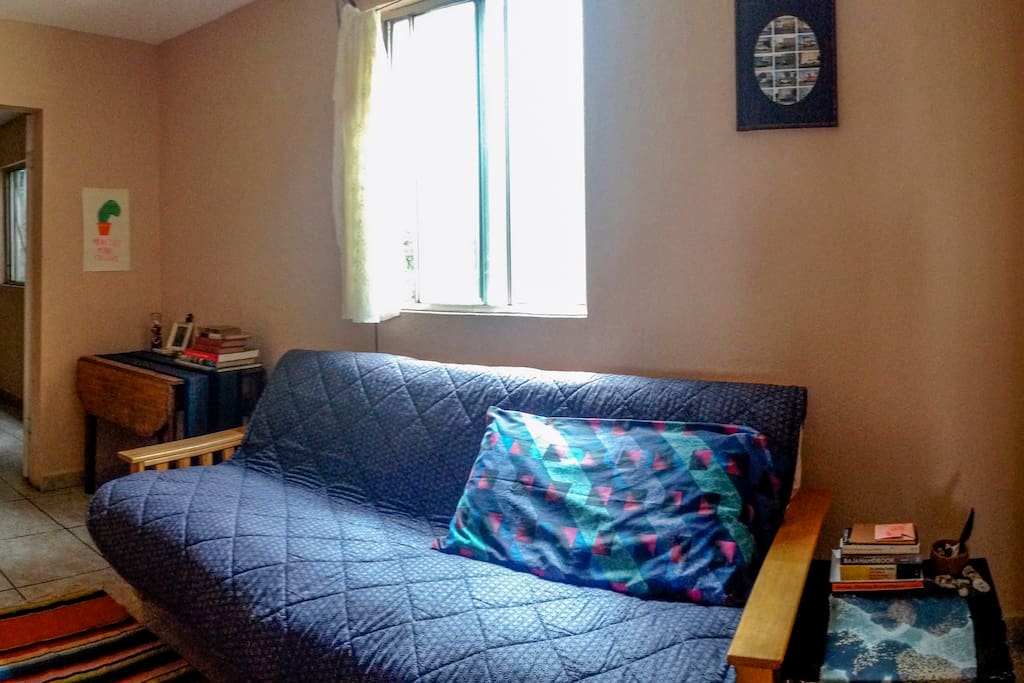 Guest room with futon, desk....