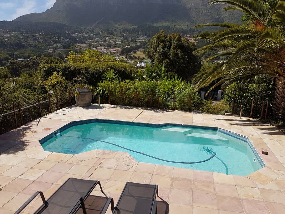 North facing view on Suikerbossie overlooking the pool deck and Houtbay Valley