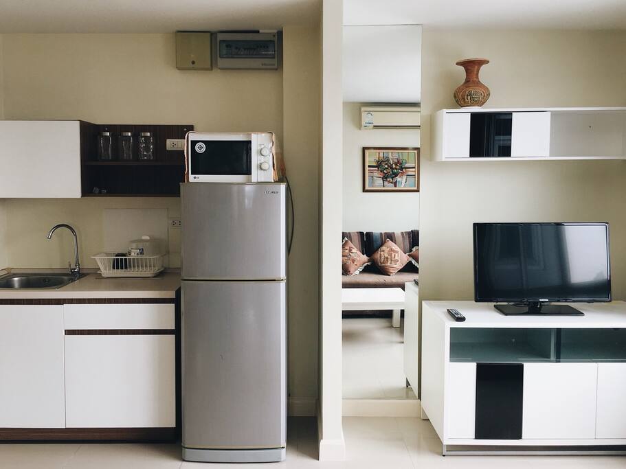 Sink and living area