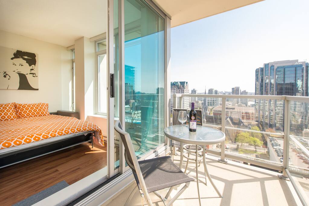South east patio views of the downtown area