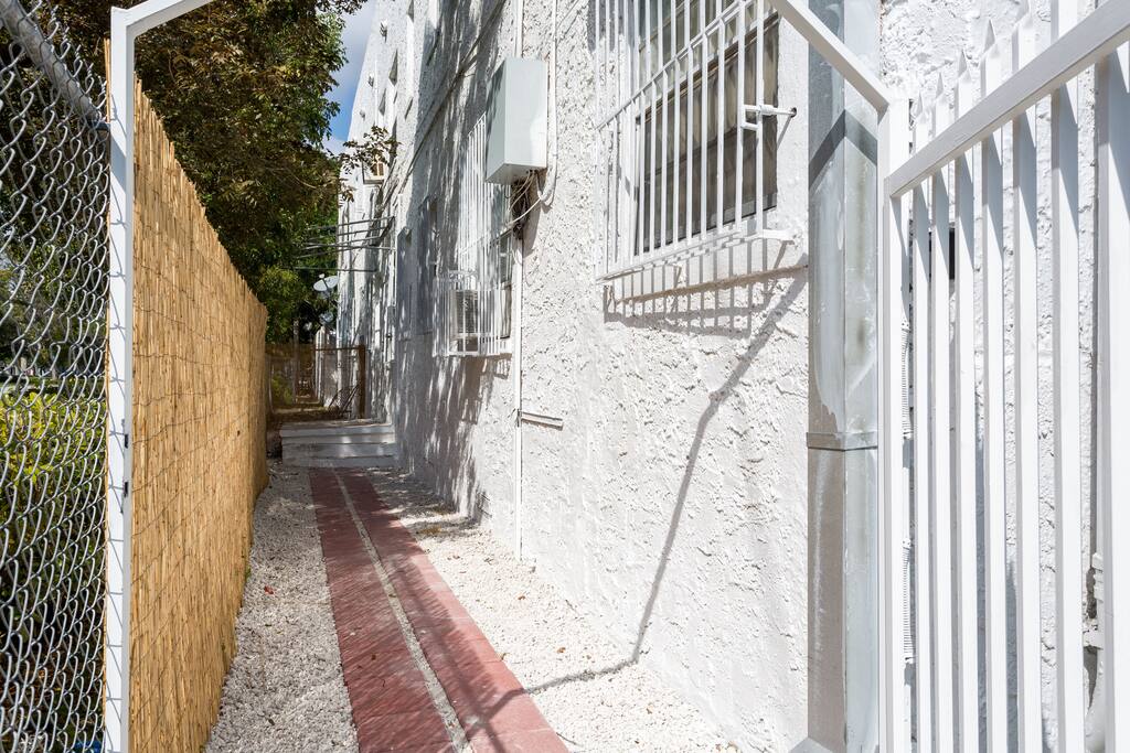 Private entrance and gate to bnb