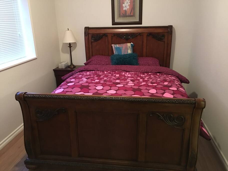 super comfortable queen size in the big bedroom
