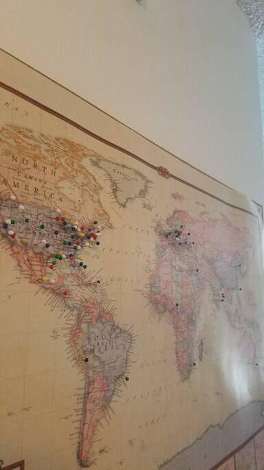 Map of past guests home towns!