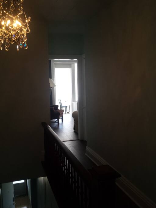View from the landing to the sun room