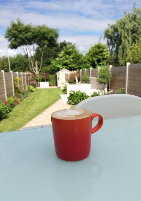 Coffee on the deck