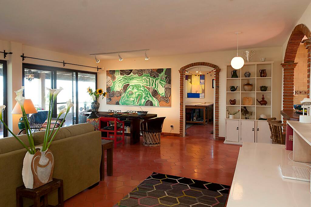 Looking toward the studio