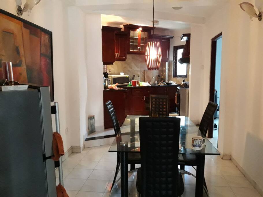 dinning area with kitchen available for customers