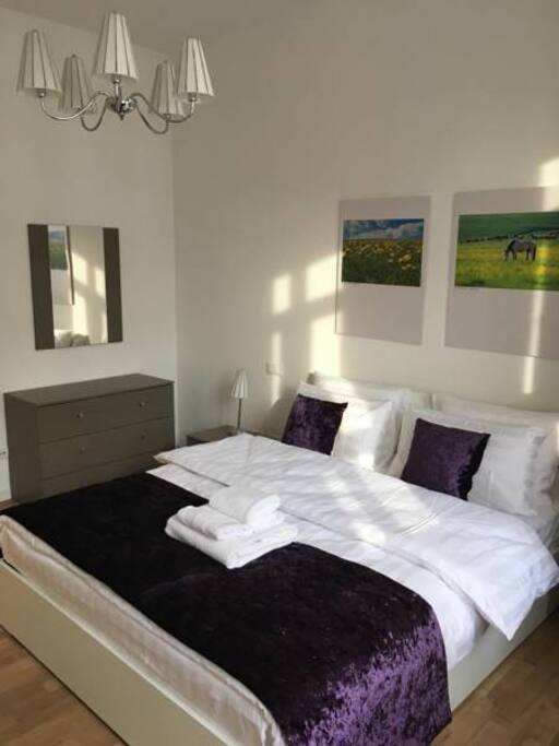 In all our bedrooms, the door closes. Orthopedic mattresses, snow-white bed, soft pillows, everything for your restful sleep